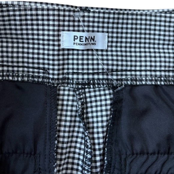 NWOT, Penningtons, Plus Size Ankle Pants, 14W, Black & White (Houndstooth) - Picture 2 of 9